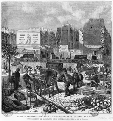 1876年10月、ビュートデムーランから引っ越した住民であるオペラ通りの延長期間中の収用